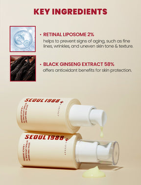 SEOUL 1988 Serum : Retinal Liposome 2% + Black Ginseng